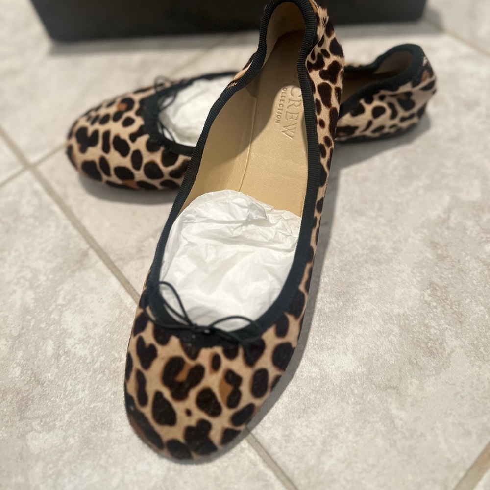 J. Crew Leopard Haircalf  Ballet Flats - Picture 4 of 6